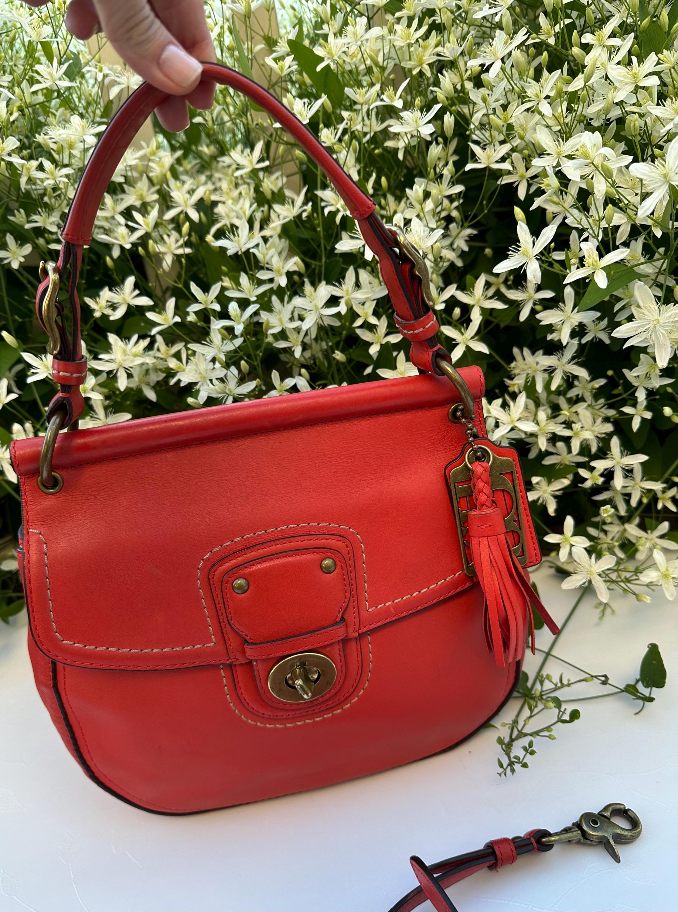 Coach Willis Legacy 70th Anniversary Vermillion Leather Handbag