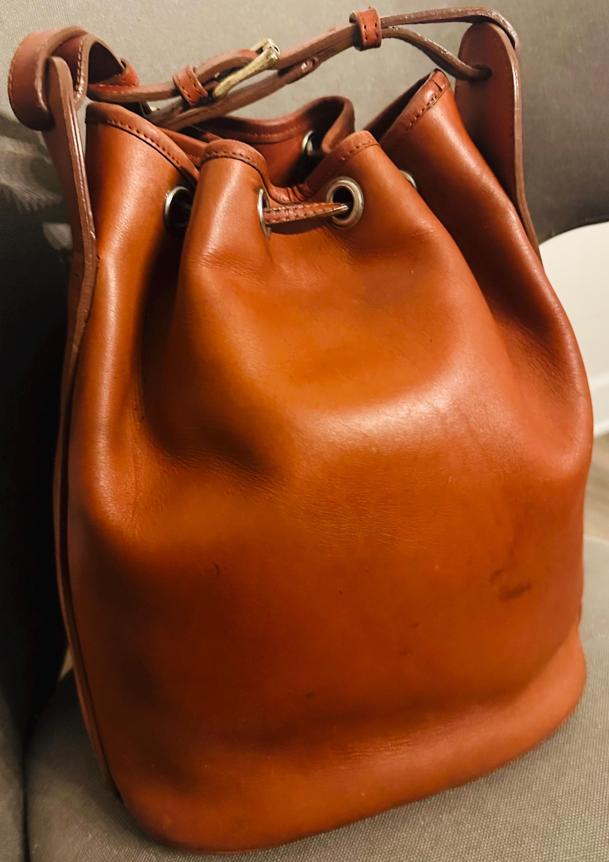 Vintage Calvin Klein Leather Drawstring Bucket Bag - Etsy display picture 1