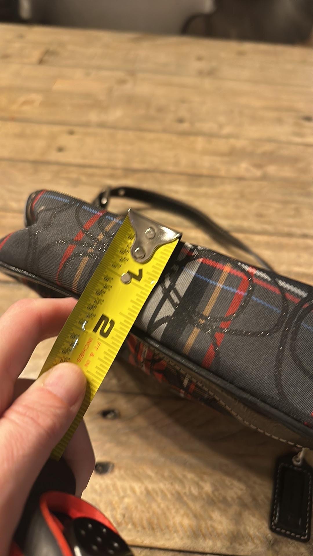 Vintage Coach Y2K . Coach Tartan Poppy Small Penny Flap