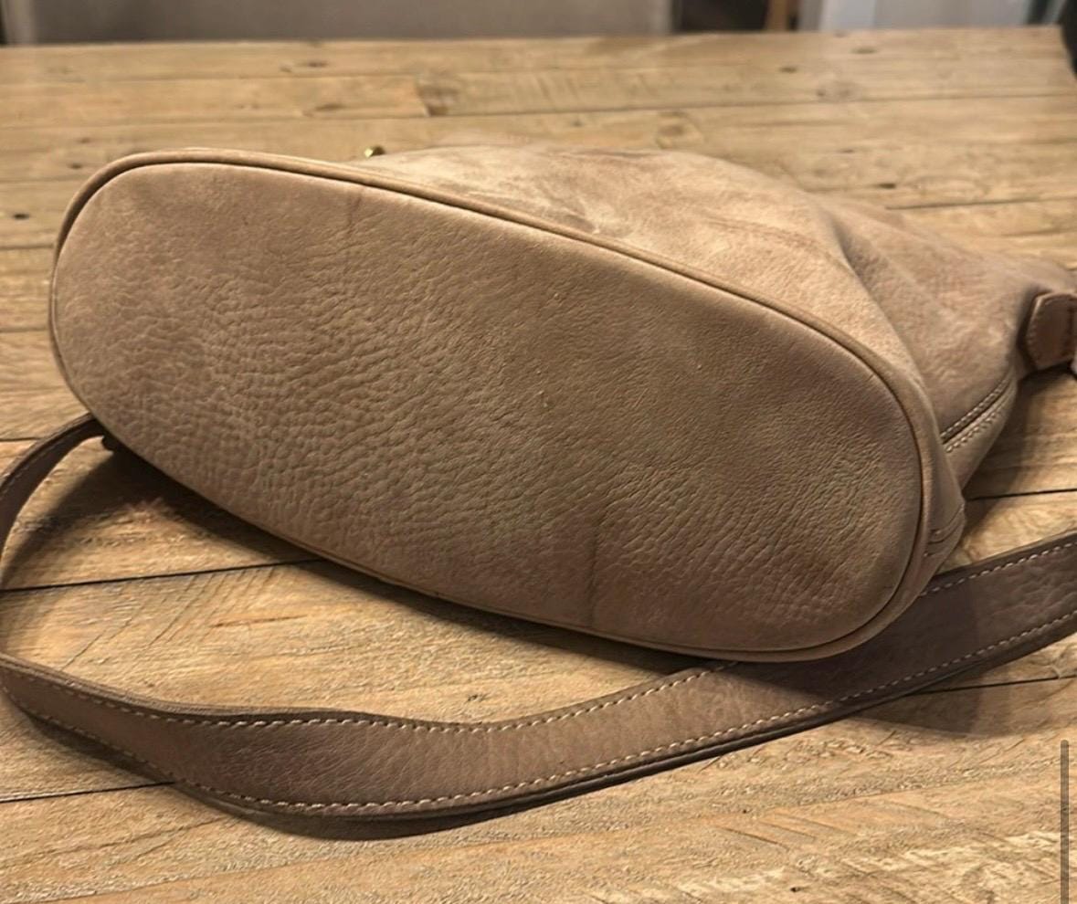 Vintage COACH Medium Bucket Zip Nubuc Shoulder Bag Purse 4932 - Etsy