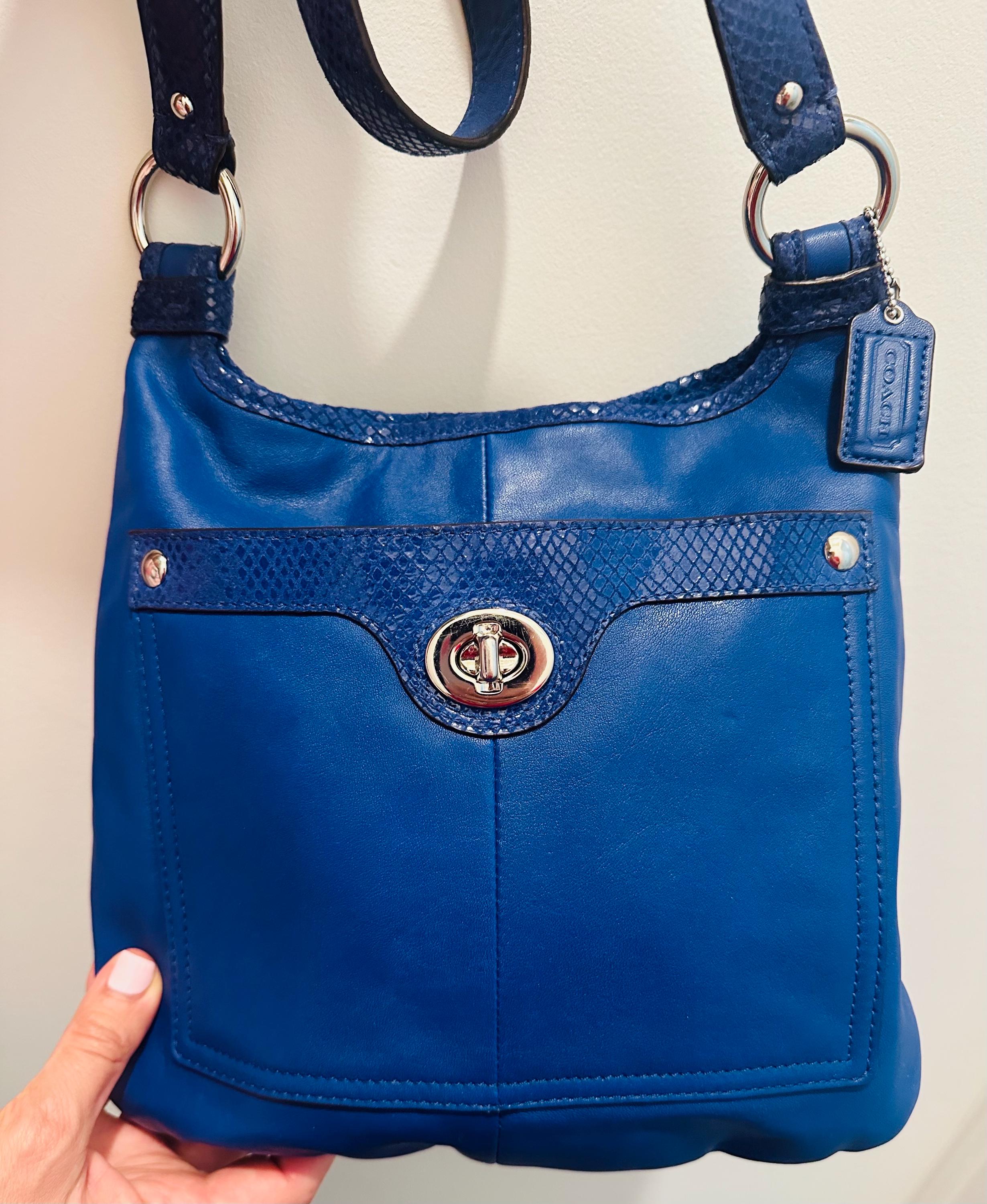 ヴィンテージ COACH ペネロペ ロイヤルブルー レザー クロスボディ 