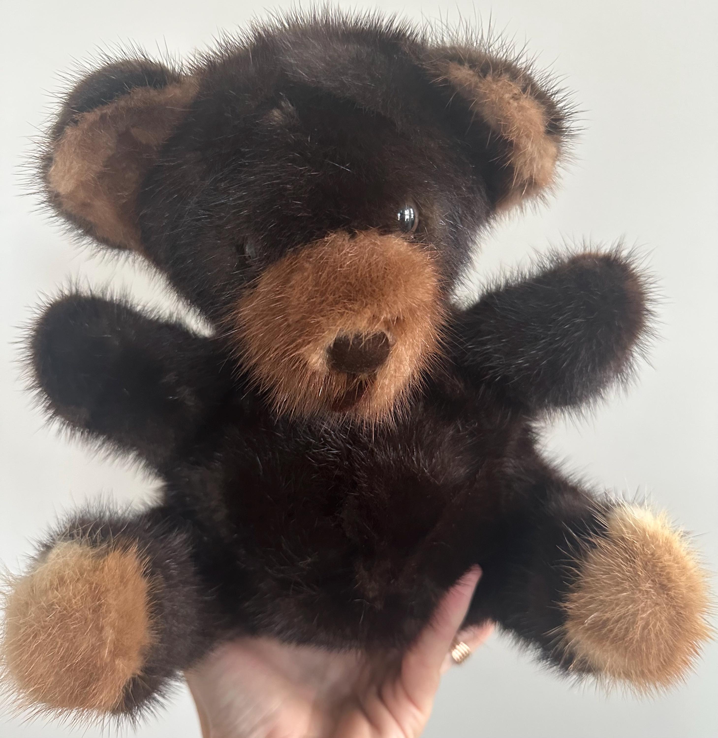 リアルファー（ミンク）ぬいぐるみ・検・テディベア 八戸康夫 ミンクのぬいぐるみ／大きなクマ（うつぶせタイプ