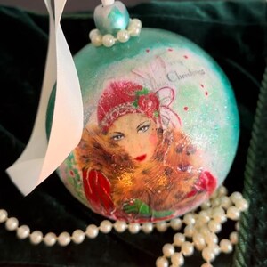 Large Holiday Christmas vintage ornament