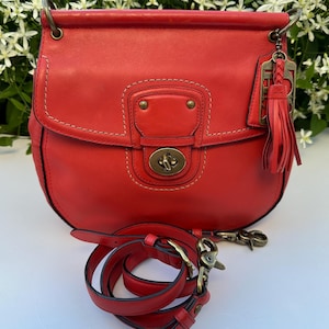 Coach Willis Legacy 70th Anniversary Vermillion Leather Handbag