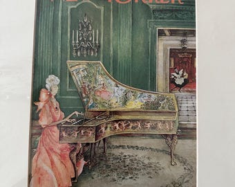 Portada vintage de la revista The New Yorker – 21 de octubre de 1961 – Ilustración con paspartú