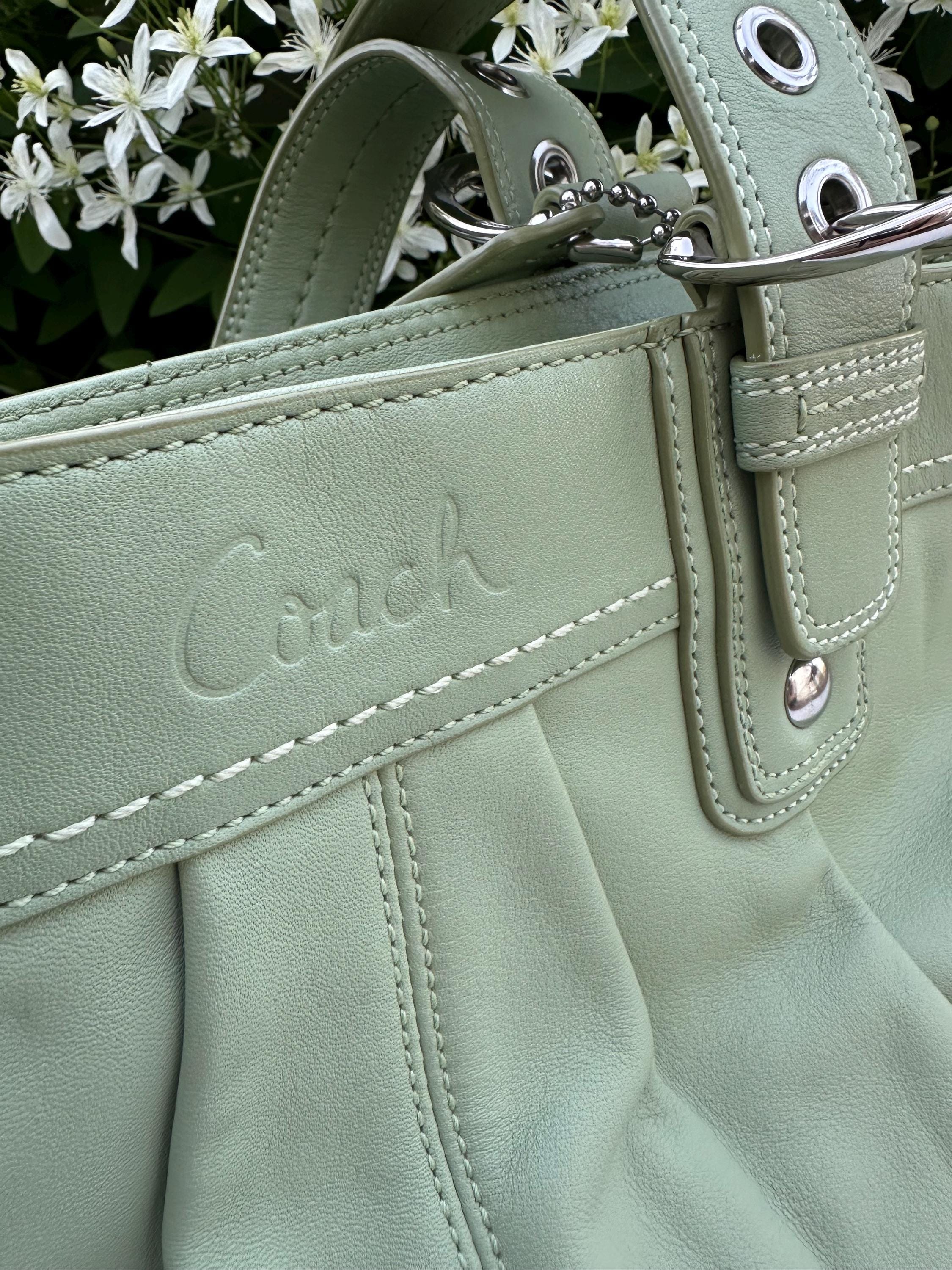 Vintage Coach Soho Hampton Mint Green Shoulder Bag - Etsy Vintage Coach Soho Hampton Mint Green Shoulder Bag - Etsy