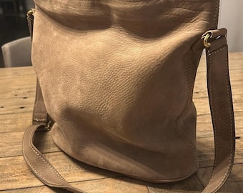 Vintage COACH Medium Bucket Zip Nubuc shoulder bag purse  4932