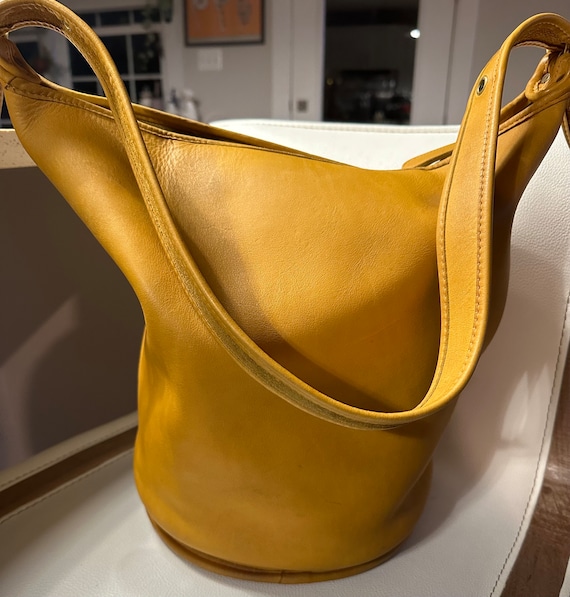 Vintage Coach XL Duffel Sac Yellow