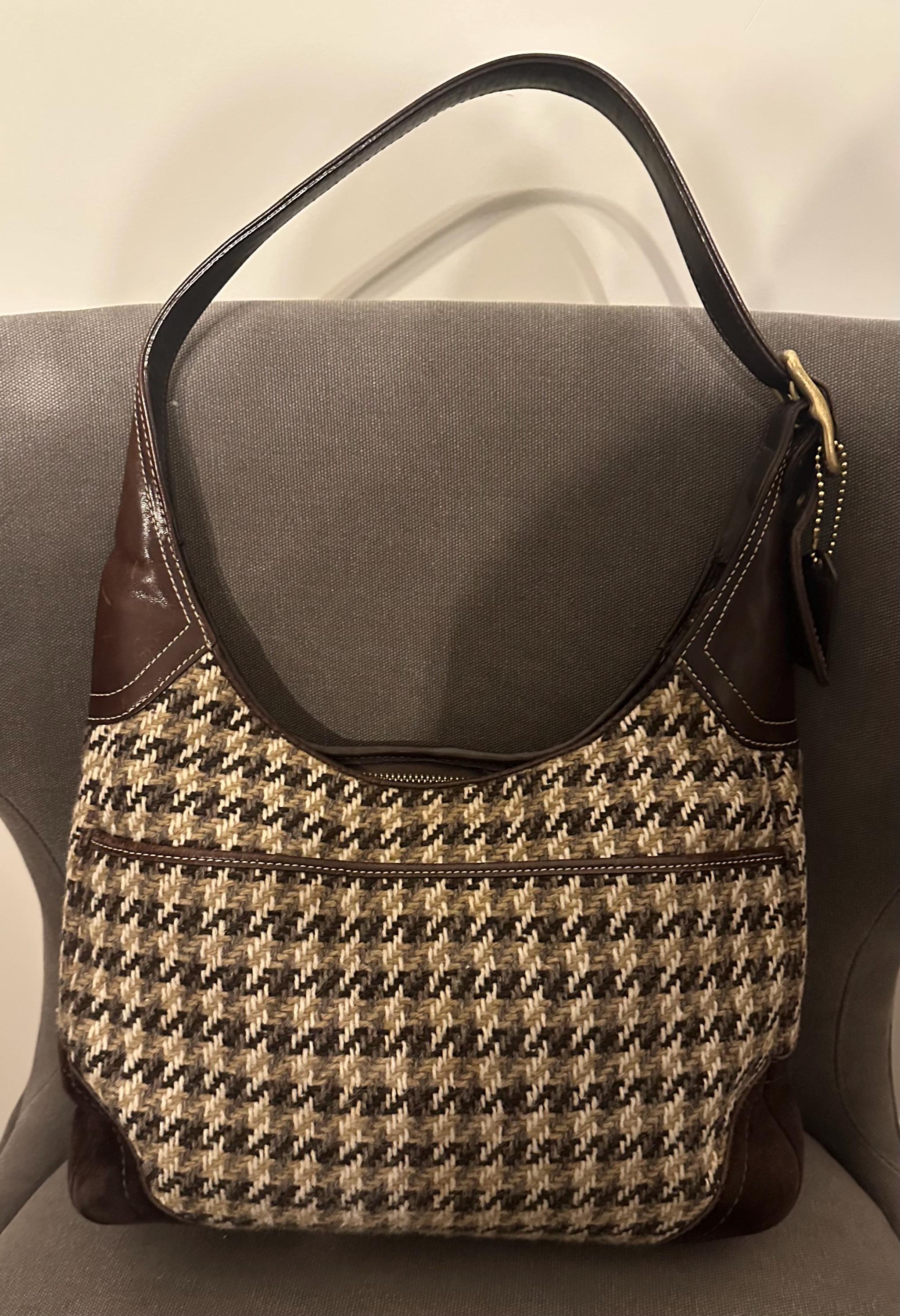 Coach CP096 Bandit Crossbody Bag In Tweed IN Neutral Multi
