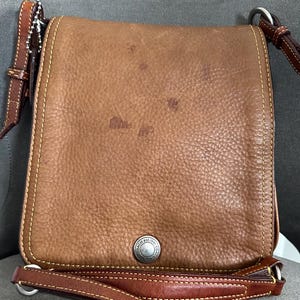 Vintage coach pebbled leather Brown Crossbody Bag