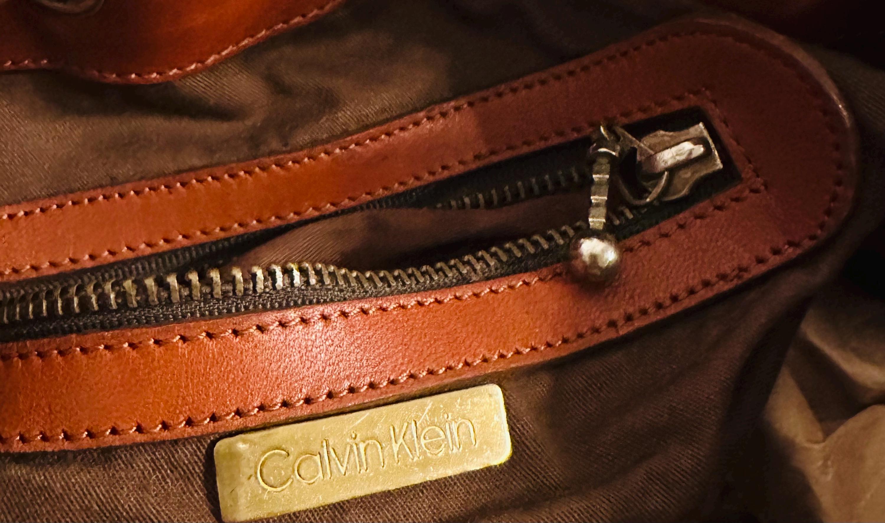 Calvin Klein vintage Leather suede drawstring bucket crossbody Calvin Klein | The carefree bag to gather it all. Everything  main image 2