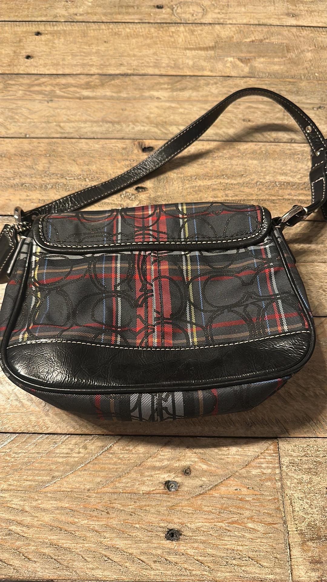 Vintage Coach Y2K . Coach Tartan Poppy Small Penny Flap