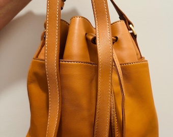Lucky brand Tan Leather Drawstring Backpack Lucky brand leather backpack - Gem main image 3