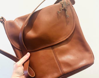 ショルダーバッグ Coach 4115 Whitney Flap Crossbody Bag Vintage Coach Brown Leather Whitney Bag Flap Crossbody Saddlebag