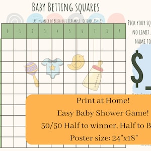 Babyparty – Baby-Wettquadratspiel