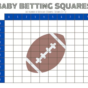 Juego de apuestas de cuadrados para bebés - fútbol