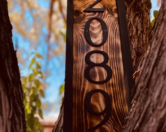 Burned House Address Sign