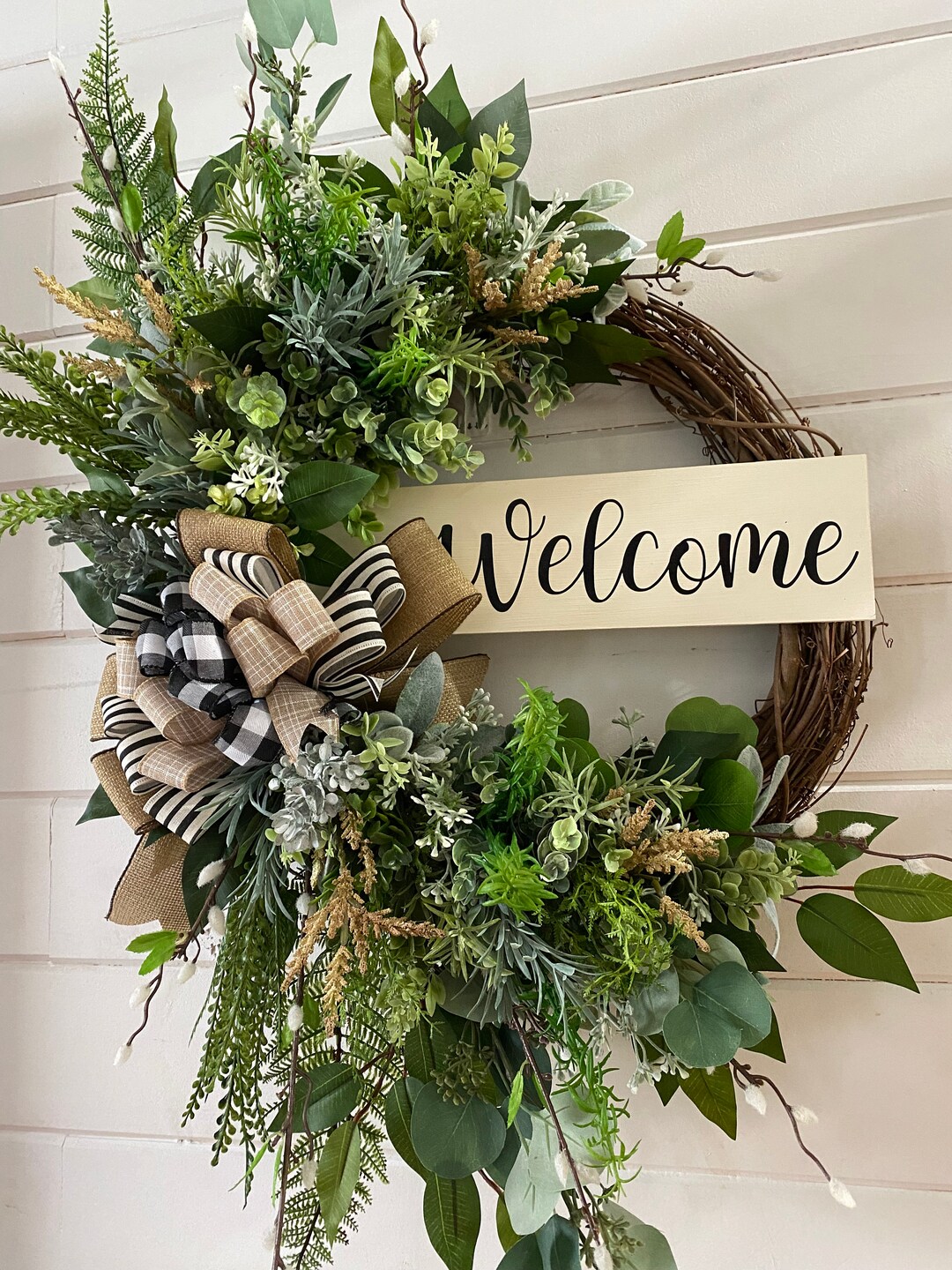 Farmhouse Everyday Grapevine Wreath Farmhouse Front Door