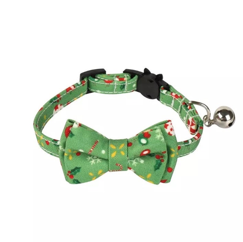 Christmas Bowtie Breakaway Quick Release Cat Collars With Etsy