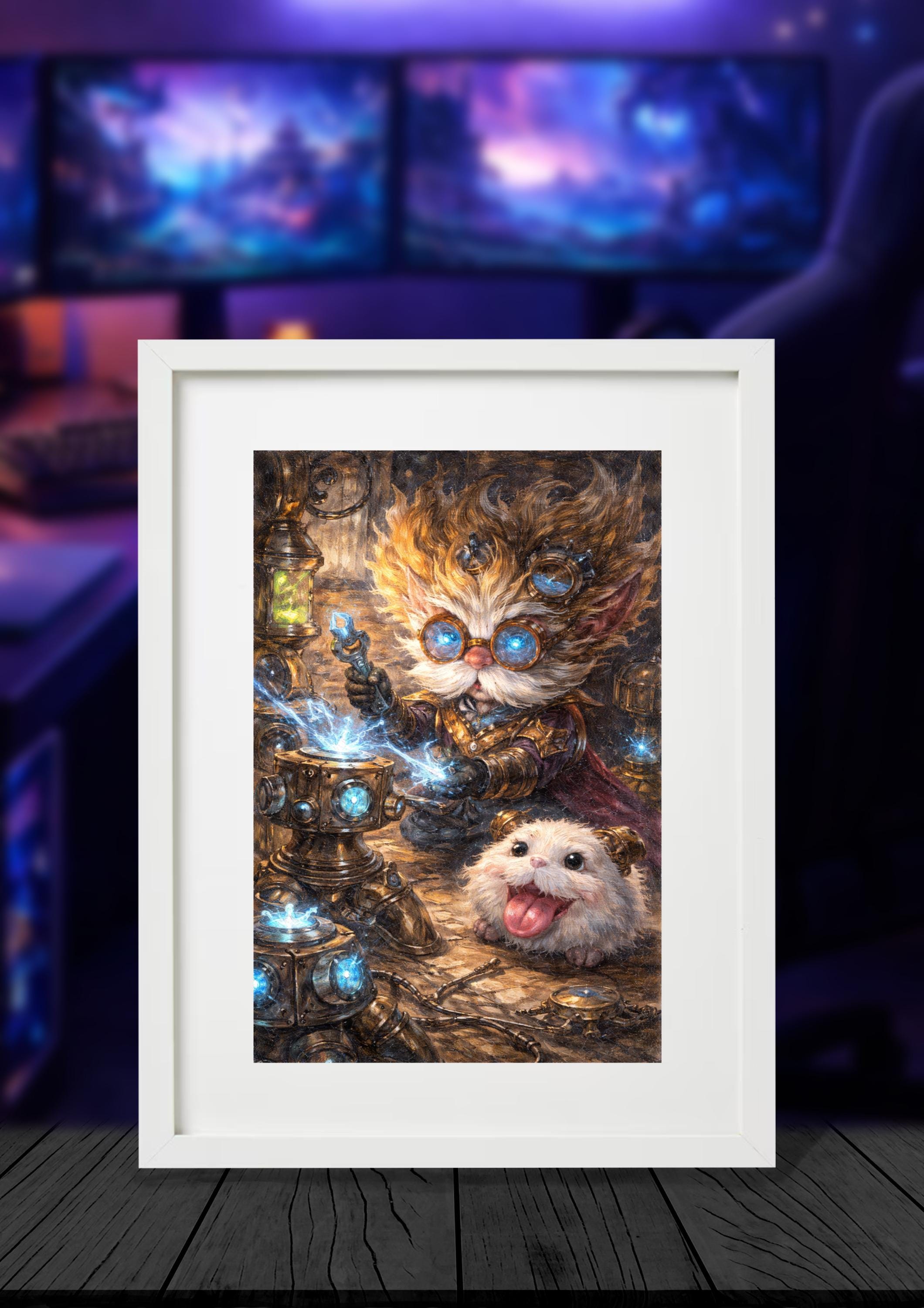 Illustration / Poster Heimerdinger League of Legends Art Monet Lol ...