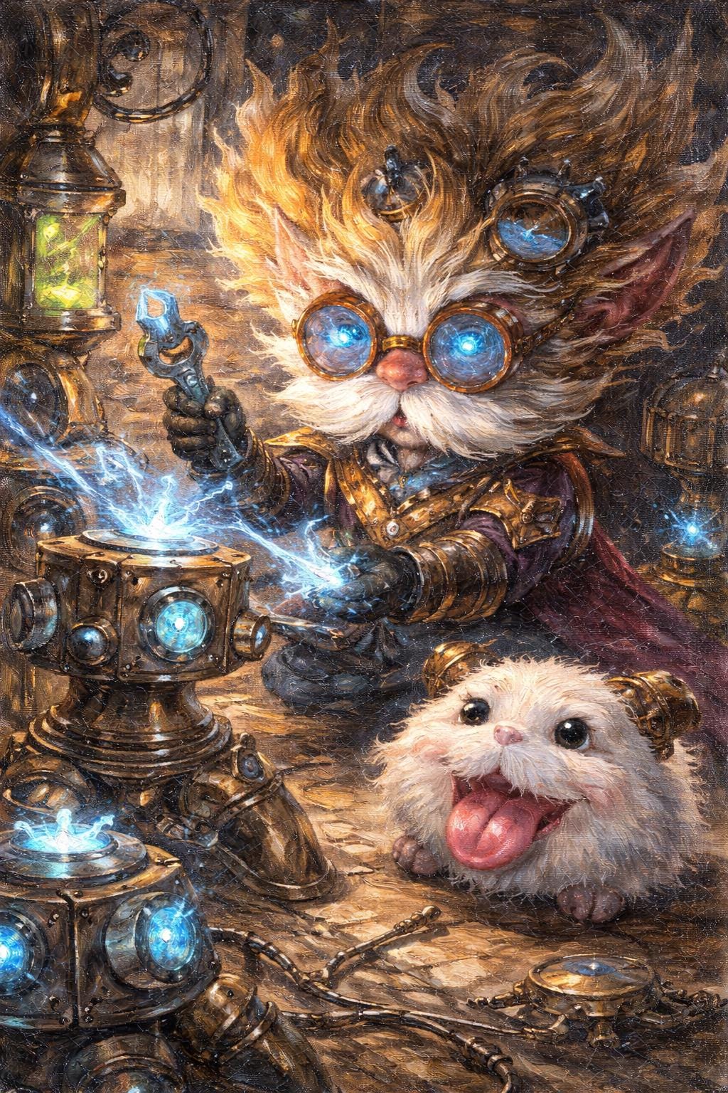 Illustration / Poster Heimerdinger League of Legends Art Monet Lol ...