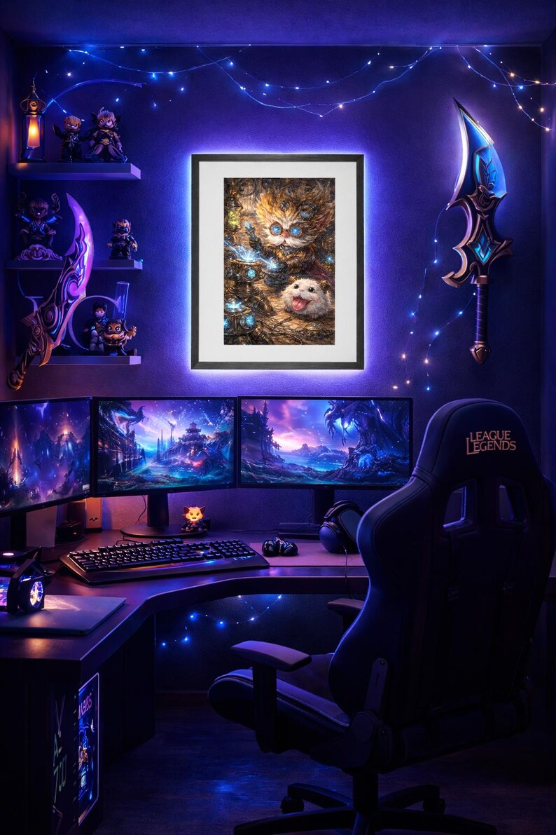 Illustration / Poster Heimerdinger League of Legends Art Monet Lol ...