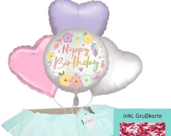 DECORAMI Heliumballon-Geschenk "Happy Birthday - Boho Style"