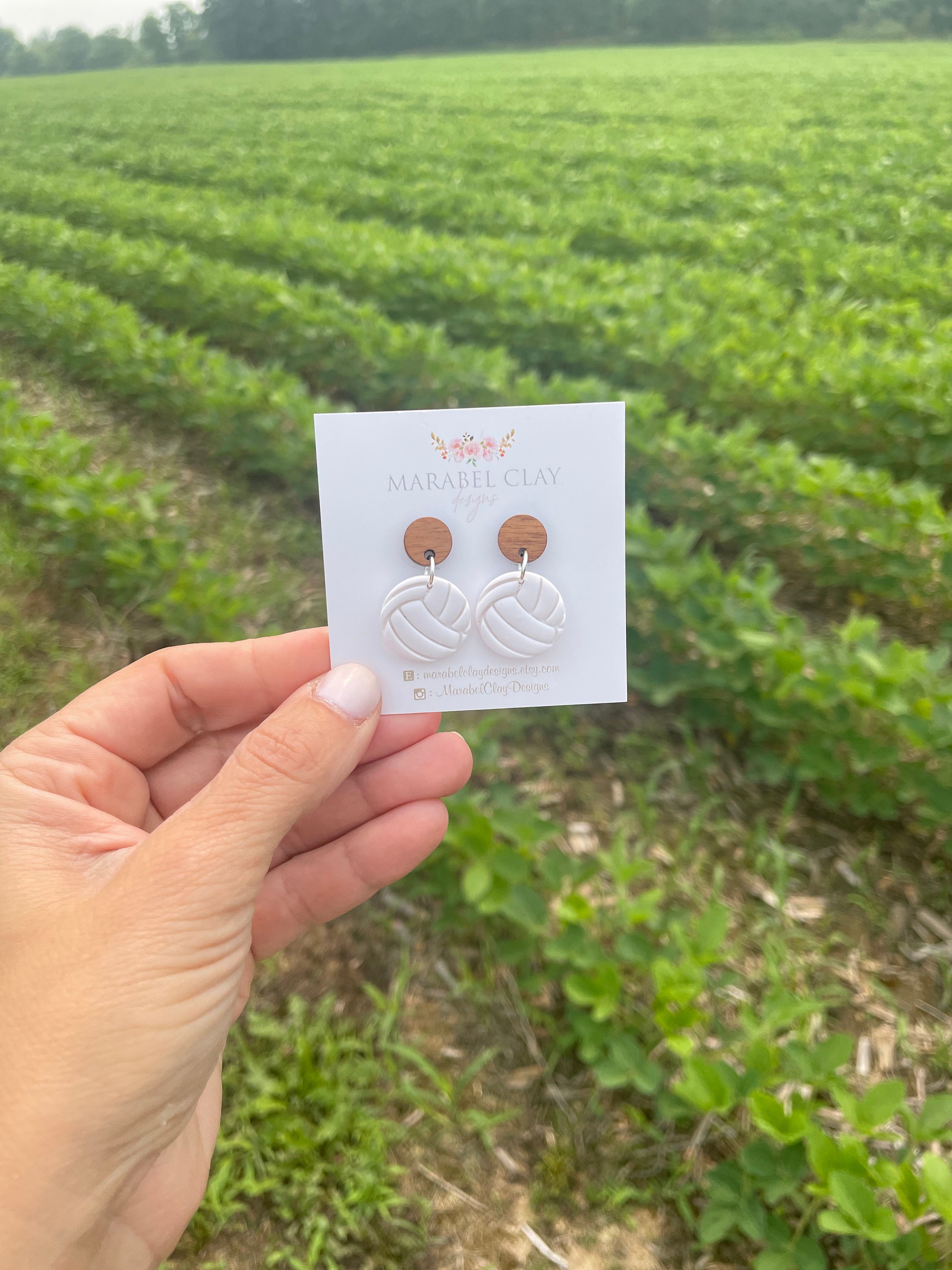 Polymer Clay Earrings | Volleyball Earrings | Fall Earrings | Sports Earrings | Gifts for her | Handmade Jewelry