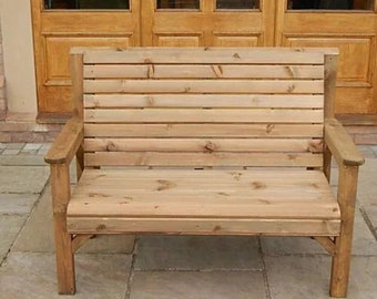 Premium Wooden Garden Bench - Fully Assembled