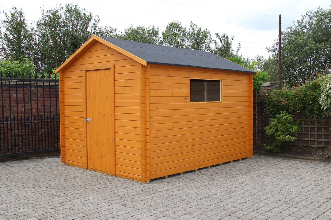 Staffordshire Outbuildings 8 X 8ft Apex Interlocking Garden Shed