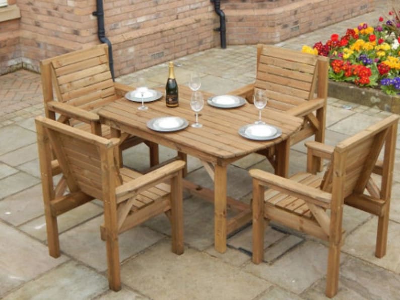 Staffordshire Garden Furniture 4ft 6 Inch Garden Table With Etsy