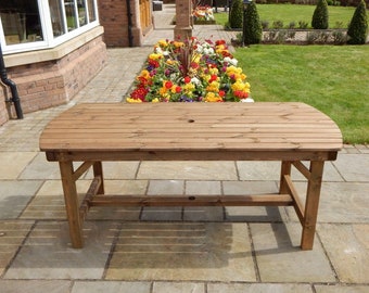 Staffordshire garden Furniture - 6ft Wooden Garden Table - Delivered Fully Assembled