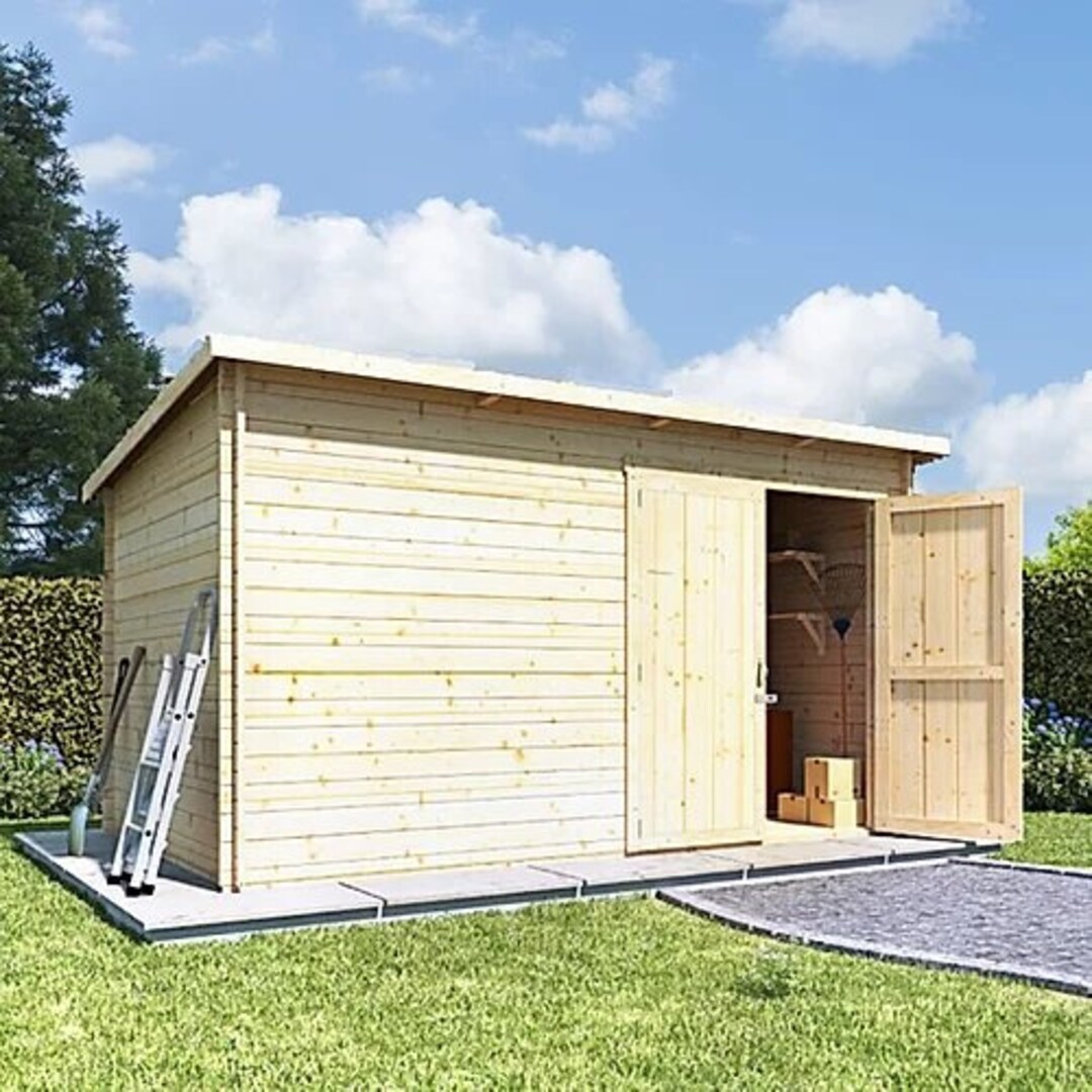 Staffordshire Outbuildings 10 X 6ft Pent Interlocking Garden Shed