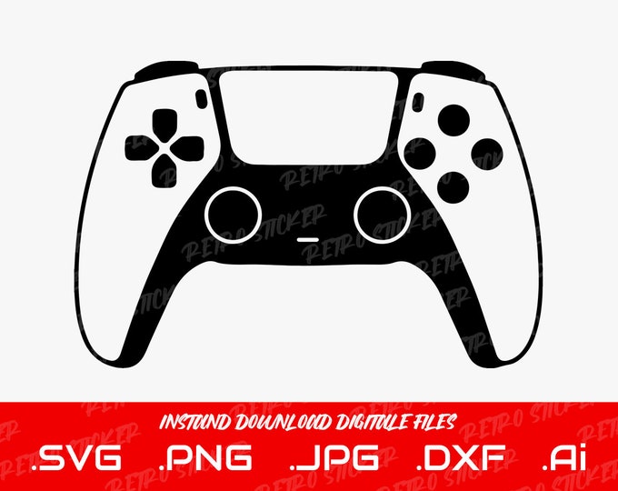 Console Controller Svg File Set | PS5 Svg | Playstation Stickers | PS5 ...