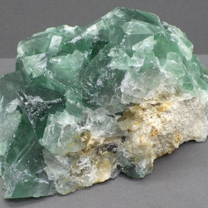 Great Color Madagascar Green Fluorite Specimen