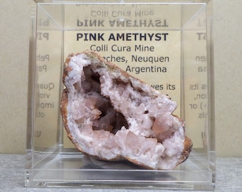Pink Amethyst Geode, Colli Cura Mine, Argentina