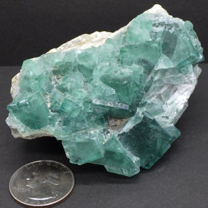 Great Color Madagascar Green Fluorite Specimen