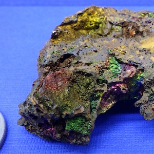 Great Color Iridescent Hematite over Goethite (Turgite) Oujela Mine, Mapimi, Mapimi Municipality, Durango, Mexico