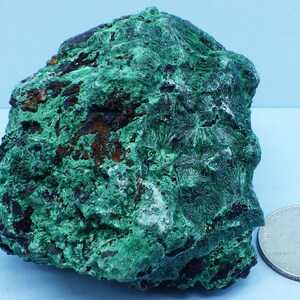 Beautiful Large Velvet Malachite also called Silky Malachite or Fibrous Malachite Specimen