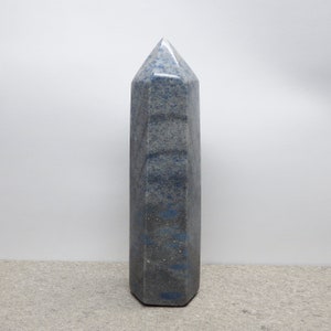 Great Large Blue Apatite in Cleavelandite Tower Obelisk Over 7 inches tall from Madagascar NOT K2