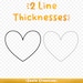 Simple Black Heart Outline Template, DIY Craft - Daycare Activities ...