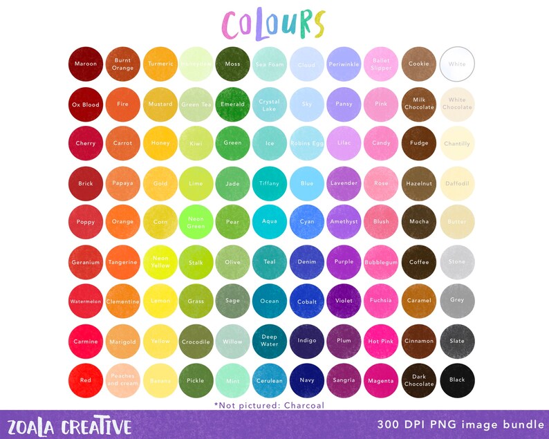 Color Bolonge 100 Colour Balloon PNG Clipart Bundle for Card Making, Scrapbooking ...