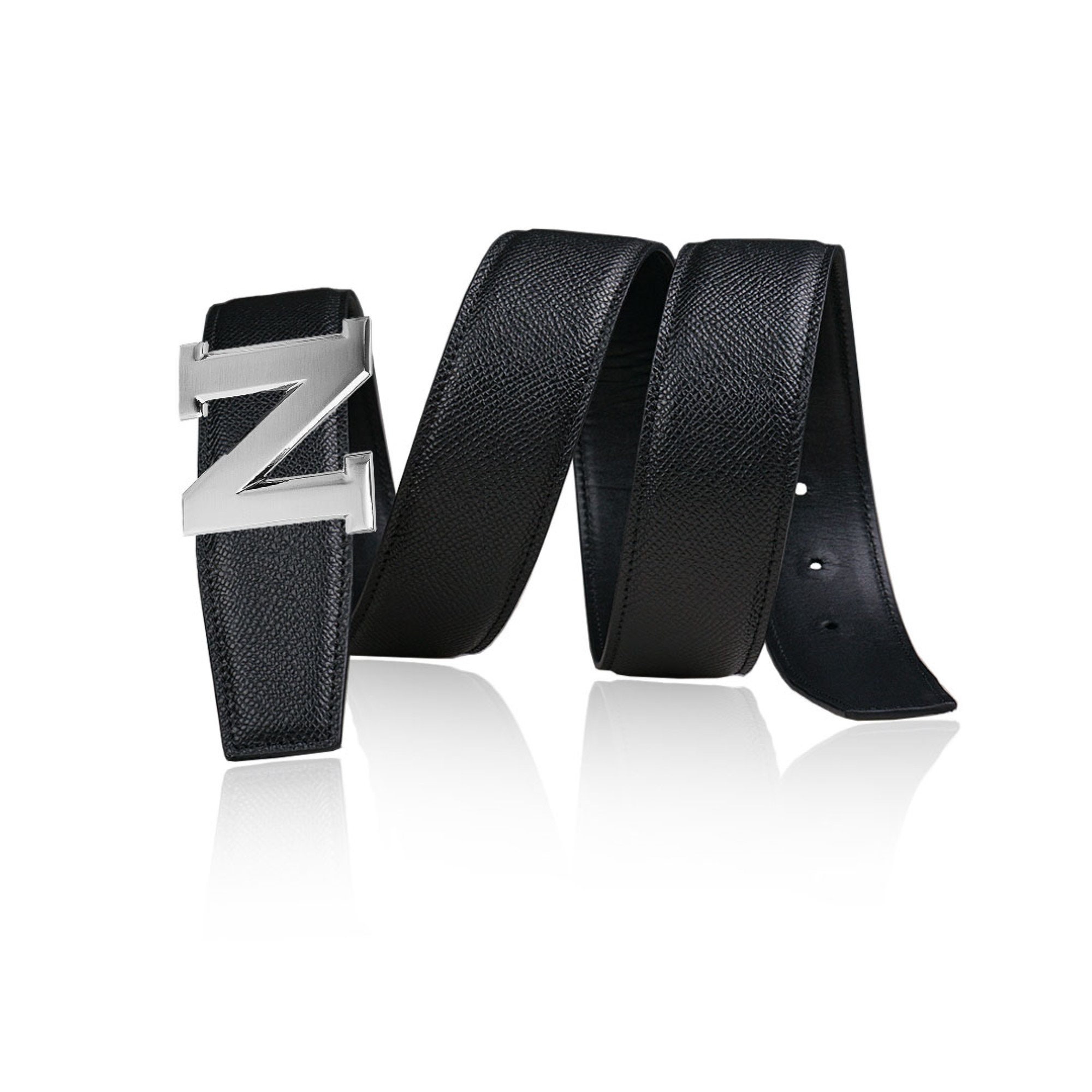Reversible Leather Belt Epsomo Black 32 Mm 1.25 Reversible Leather Belt Epsomo Black 32 Mm 1.25