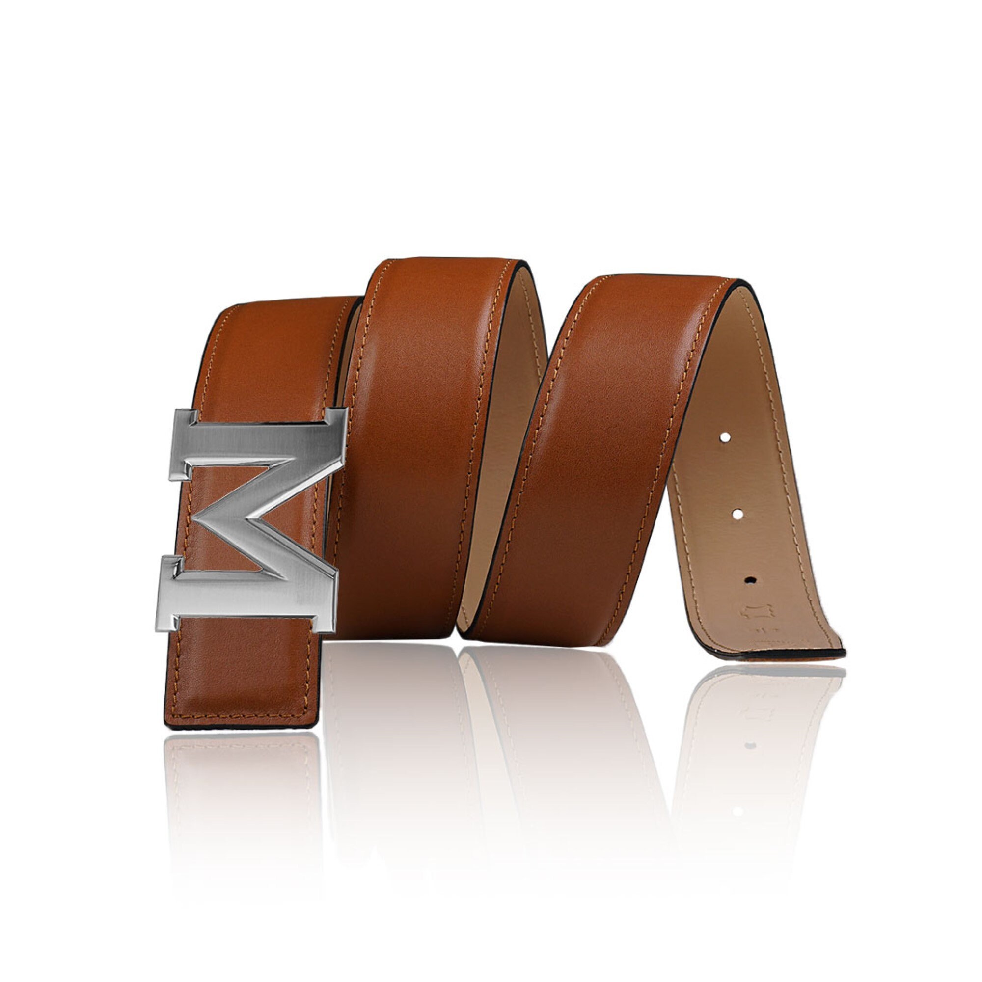 Reversible Leather Belt Hazelnut 40 Mm 1.5 display picture 1