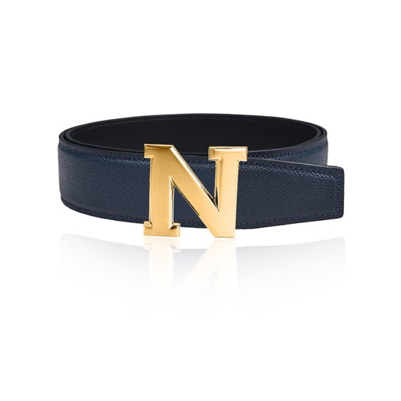 Dark blue mcm belt cheap