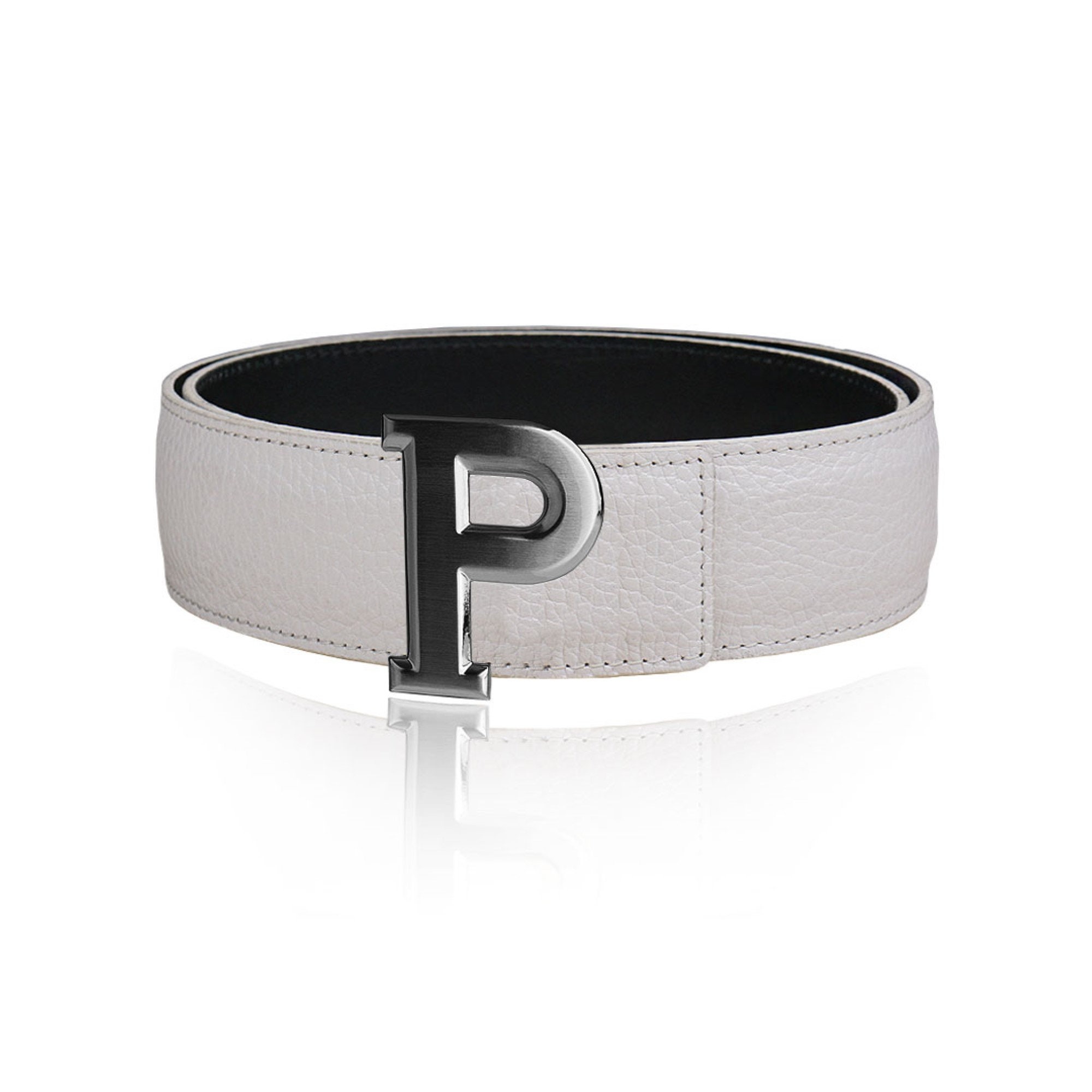 Reversible Leather Belt White 32 Mm 1.25