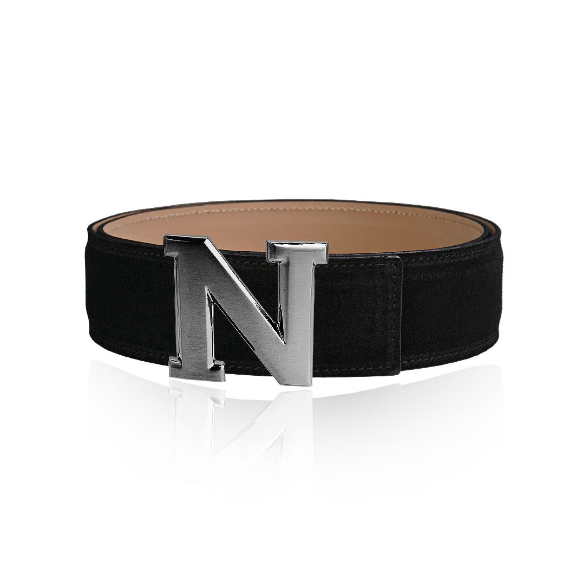 Reversible Belt Leather Belt Suede Belt Black 40 Mm 1.5