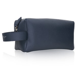 Dunkelblau Leder Kosmetiktasche Dopp Set, Kulturtasche, Rasiertasche, Badezimmertasche Geschenk für Sie und Hin als Ostergeschenk
