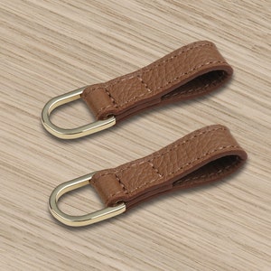 Togo Hellbraun Leder für Birkin / Kelly 2 Schultergurt Adapter D Ring Pochette