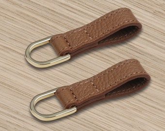 Togo Light Brown Leather for Birkin / Kelly 2 Shoulder Strap Adapter D Ring Pochette